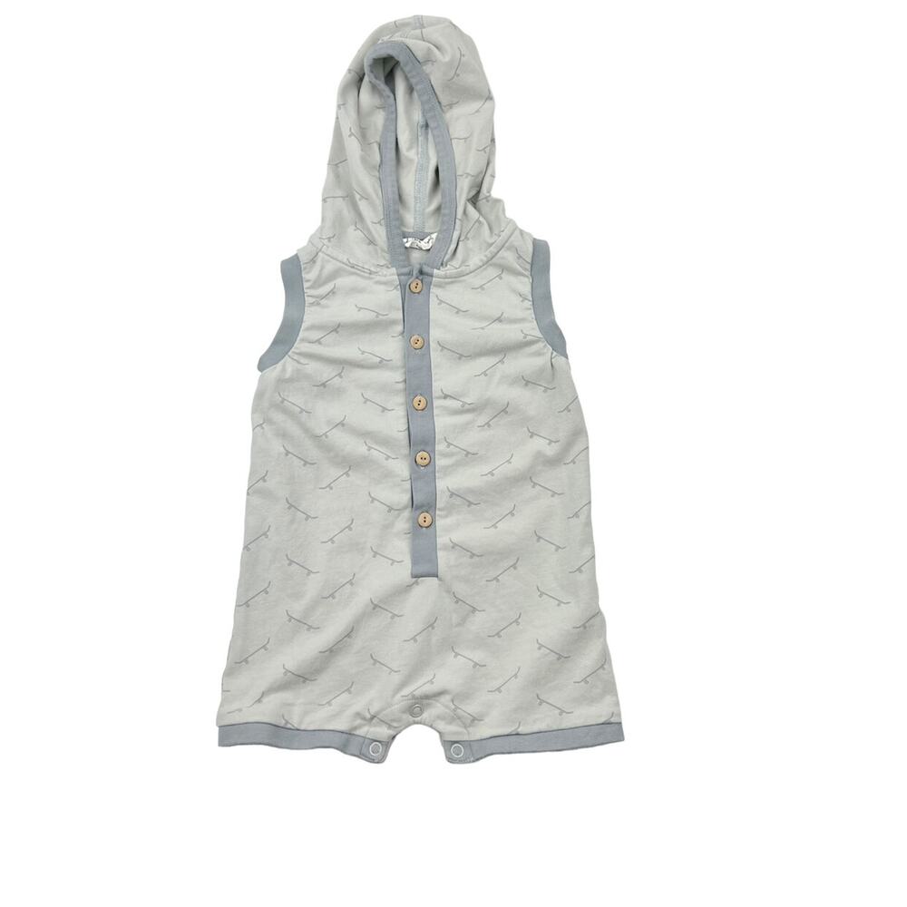 City Mouse Skateboard Hooded Romper